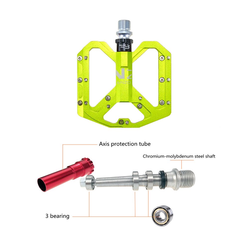 SHANMASHI ENZO Flat Foot Ultralight Mountain Bike Pedals MTB Aluminum Sealed 3 Bearing Anti-Slip Bicycle Pedals Bicycle Parts