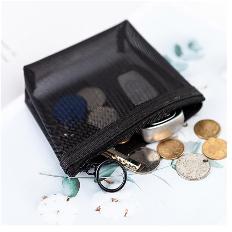 1PC Schwarz Frauen Männer Notwendige Kosmetik Tasche transparent Reise Veranstalter Kleine Große Schwarz Kulturbeutel machen-hoch Tasche