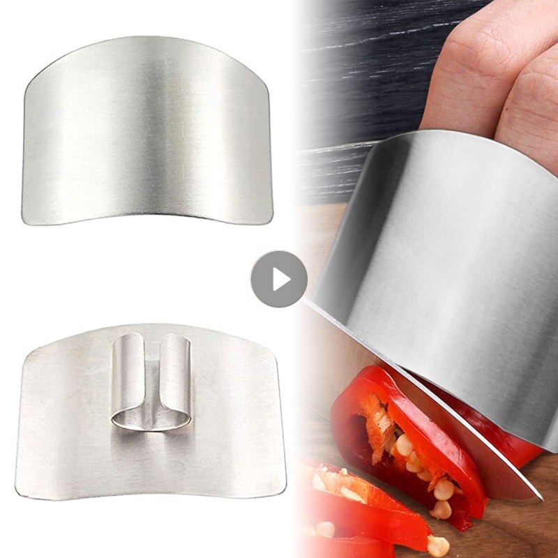 Kitchen Gadgets Finger Protectors Hand Cut Finger Guard Stainless Steel Knife Cutting Finger Protect Shield Kitchen Necessary