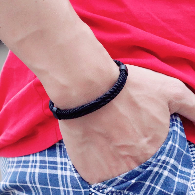 conjunto de pulsera de 3 uds para hombre, brazalete de cuerda de quilla roja de la suerte, pulsera de tela náutica para surfista, accesorios de ocio, para él, joyería