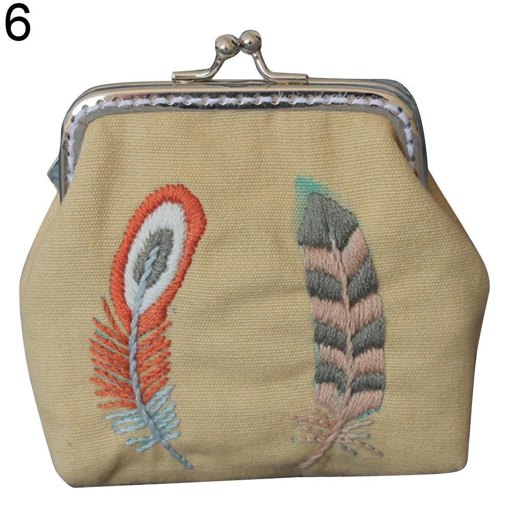 Monedero con bordado de flores para manualidades, monedero de punto de cruz con bordado, materiales de estilo chino, monedero pequeño Vintage para mujer: 6