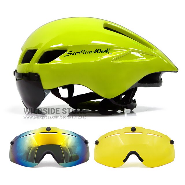 Pyöräilykypärän linssi magneettisuojalasit vuoristotie pneumaattinen tt pyöräilykypärä miesten triathlon tt pyörä casco ciclismo 3 linssi