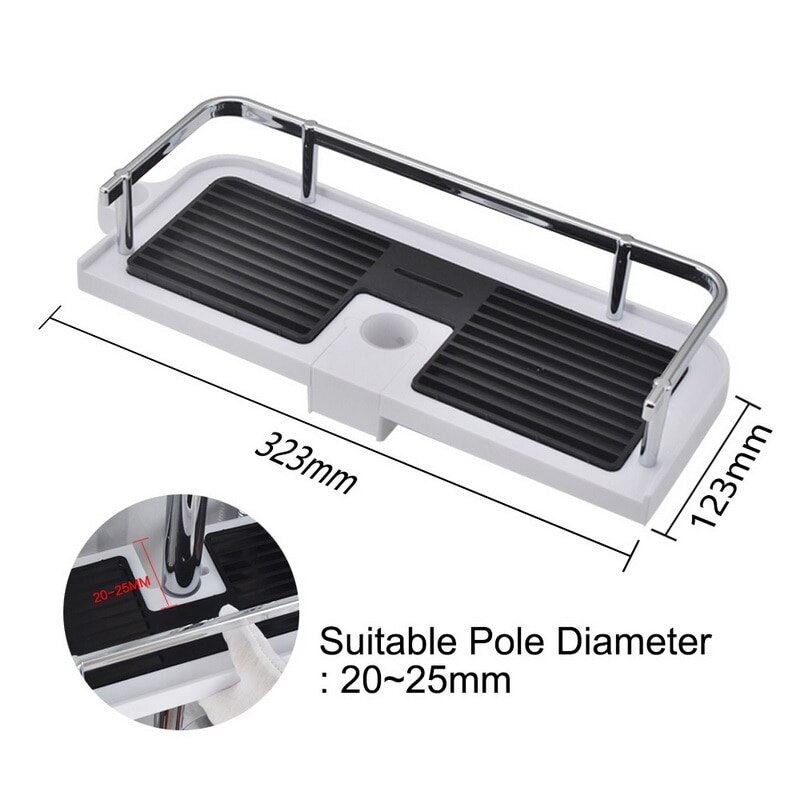 Adjustable Bathroom Pole Caddy Shower Shelf Organizer Shower Storage Rack Table Home Shower Head Soap Shampoo Bathroom Storage