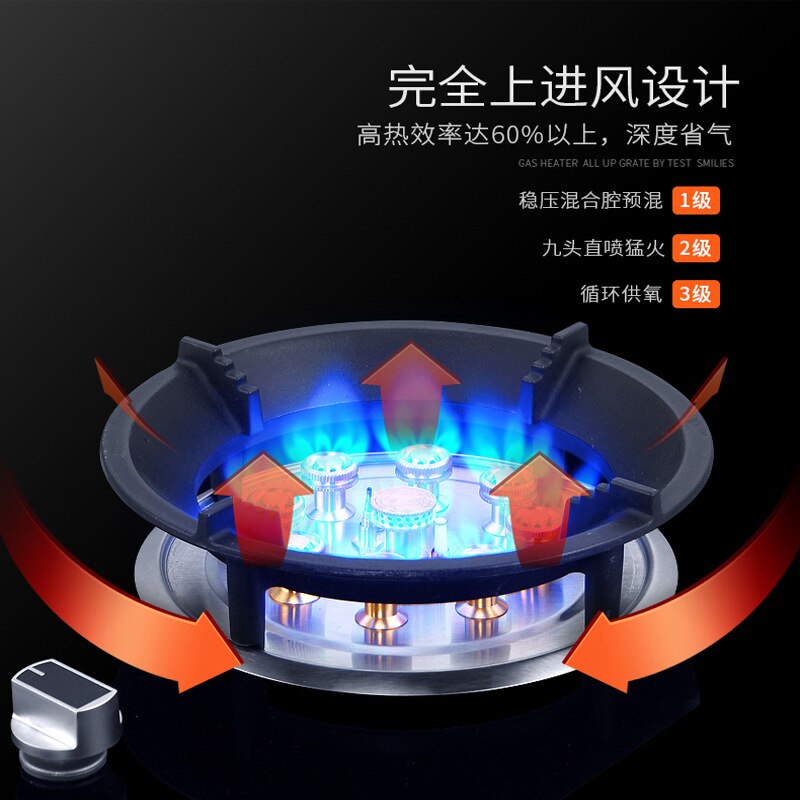 Gas Cooker Single Stove Household Liquid Gas Gas Stove Natural Gas Benchtop Embedded Single Eye Burning Stove