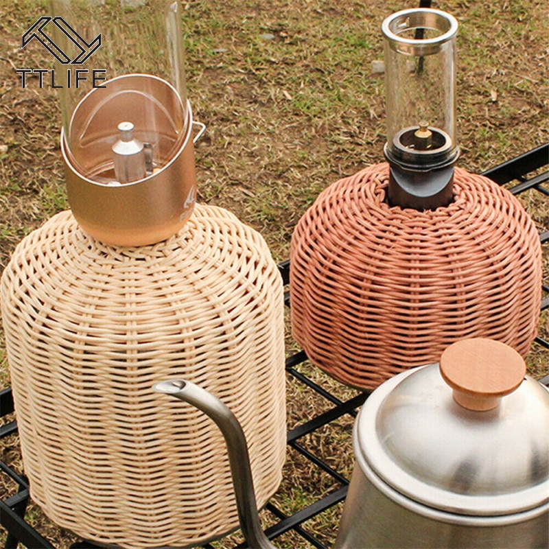 230G/450G Outdoor Cooking Gas Cilinder Cover Camping Wandelen Draagbare Rotan Gas Tank Protector Storage Pouch Gas bus