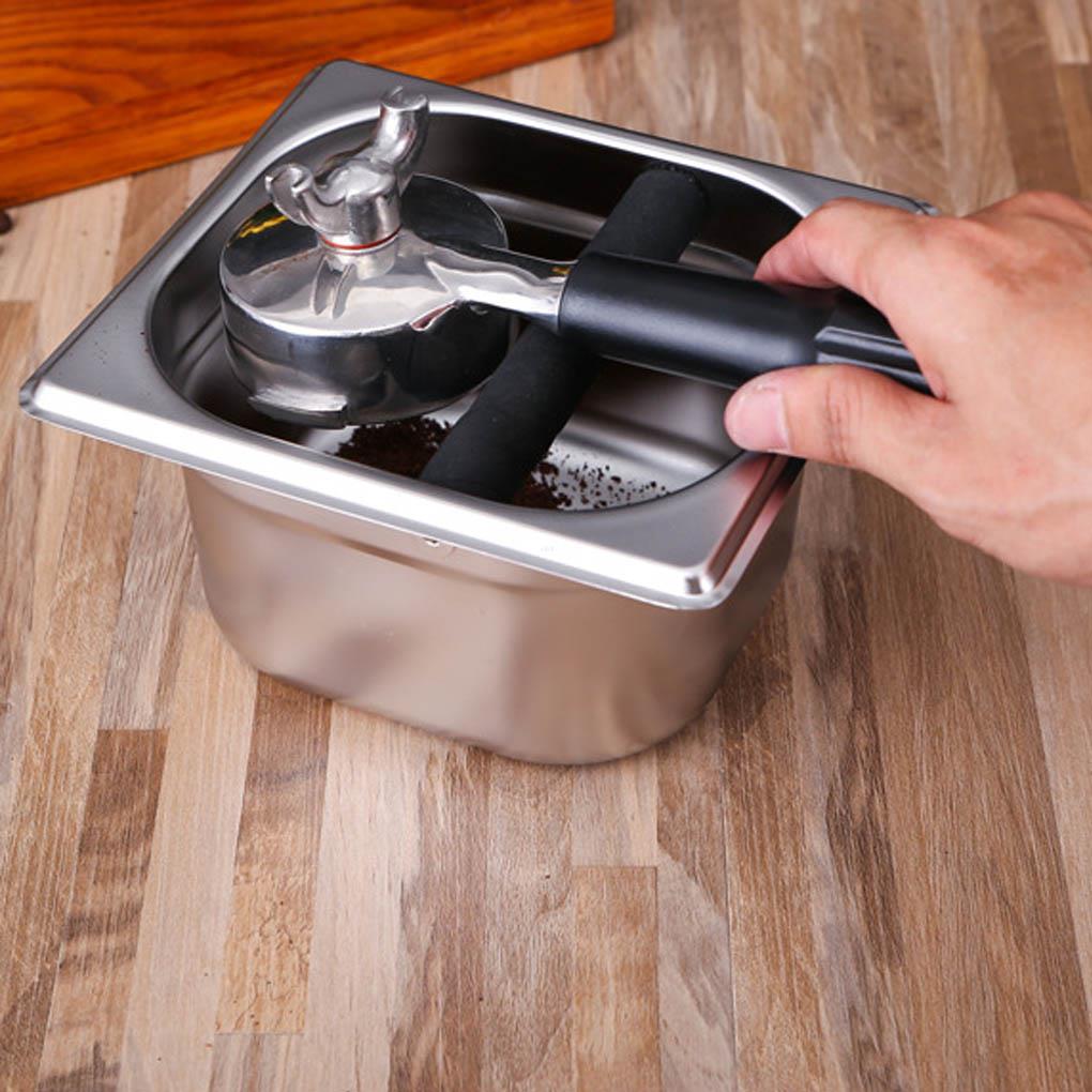 Stainless Steel Espresso Coffee Knock Box Container Coffee Grounds Container Coffee Bucket for Barista S / L Size