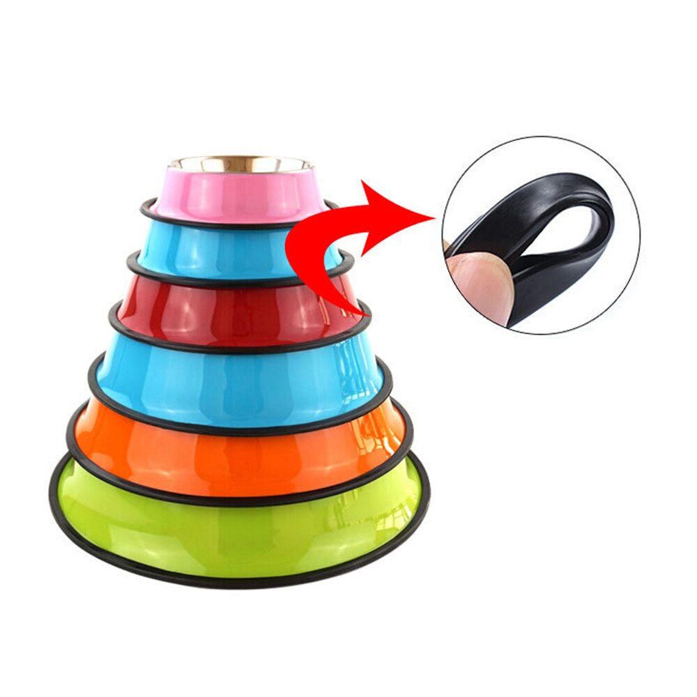 ¡Novedad! Cuencos de acero inoxidable para perros y mascotas, comida para gatos y cachorros, plato de agua para beber, alimentador, alimentación de viaje, platos antideslizantes, suministros para mascotas