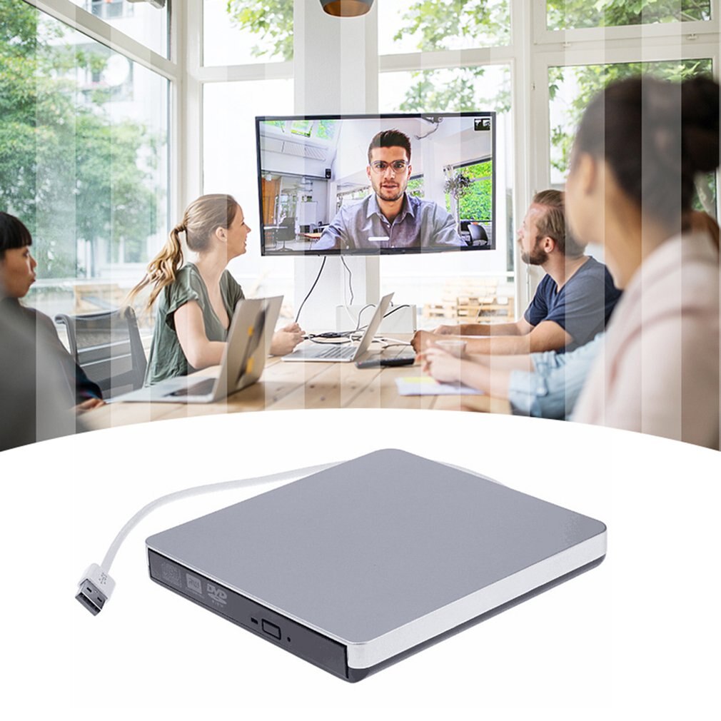 USB 3.0 External DVD Drive Portable CD RW Drive Writer Burner Optical Player Compatible For Windows 10 Laptop Desktop Computer