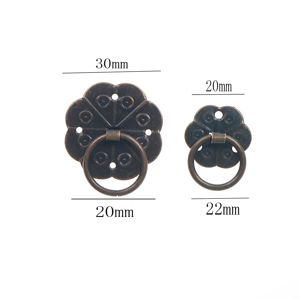 Um conjunto de bronze clássico tom quincunx gaveta armário de mesa porta puxar caixa puxadores móveis alças ferragem com parafuso