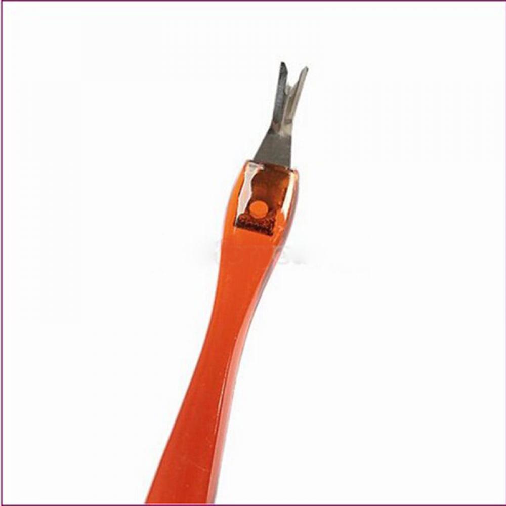 Empujador de cutículas de uñas de acero inoxidable, 10 Uds., herramienta de manicura de horquilla para recortar, tenedor con piel muerta, alicates, removedor de cutículas