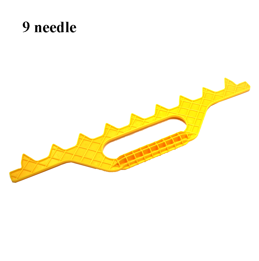 3PCS Plastic frame spacer 9 frames bee hive spacing ranging tool garden supplies beekeeping measureing distance tools apiculture: Yellow 9 needle