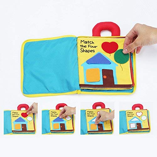 Beiens 9 Thema Fühlte Ruhig Bücher Ultra Soft Baby Bücher Touch und Fühlen Tuch Buch, 3D Bücher Stoff Aktivität für Babys/Kleinkinder