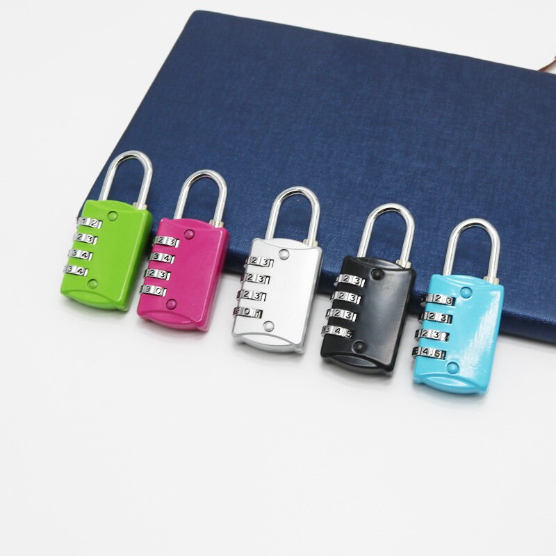 Bagage Reizen Lock 4 Dial Reizen Hangslot Wachtwoord Slot Voor Bagage Koffer Bagage Toolbox Metalen Code Sluizen