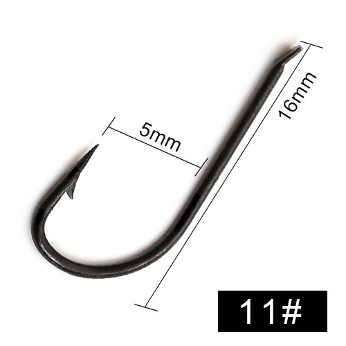 FTK Long Shank Fishhooks Fish Hook 1#-17# 100Pcs/Lot Hooks From Norway For Jigging Carp Anzol Fishhook Fishing Tackle SHARP: 11