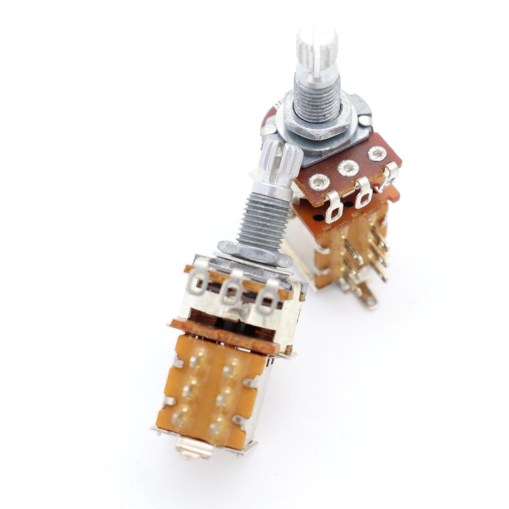 3Pcs Gitaar Pot Bass Push Pull Pot Push Pull Gitaar Potentiometer Volume Tone Korte Split Shaft Switch Potten B500K