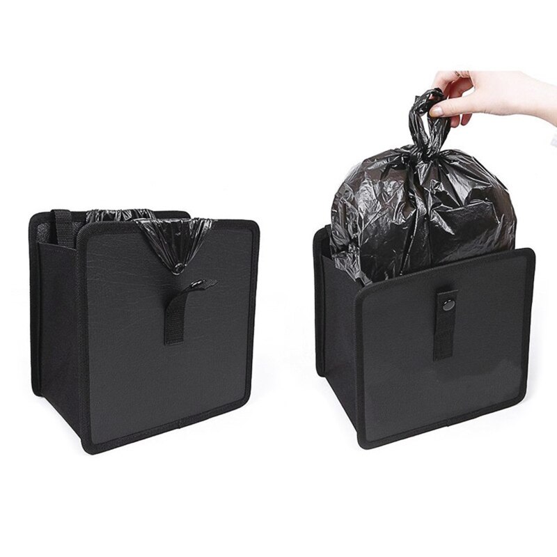 Car Storage Busket Interior Rubbish Container Waste Organizer Holder Waterproof Garbage Can Trash Bin Folding Accessory