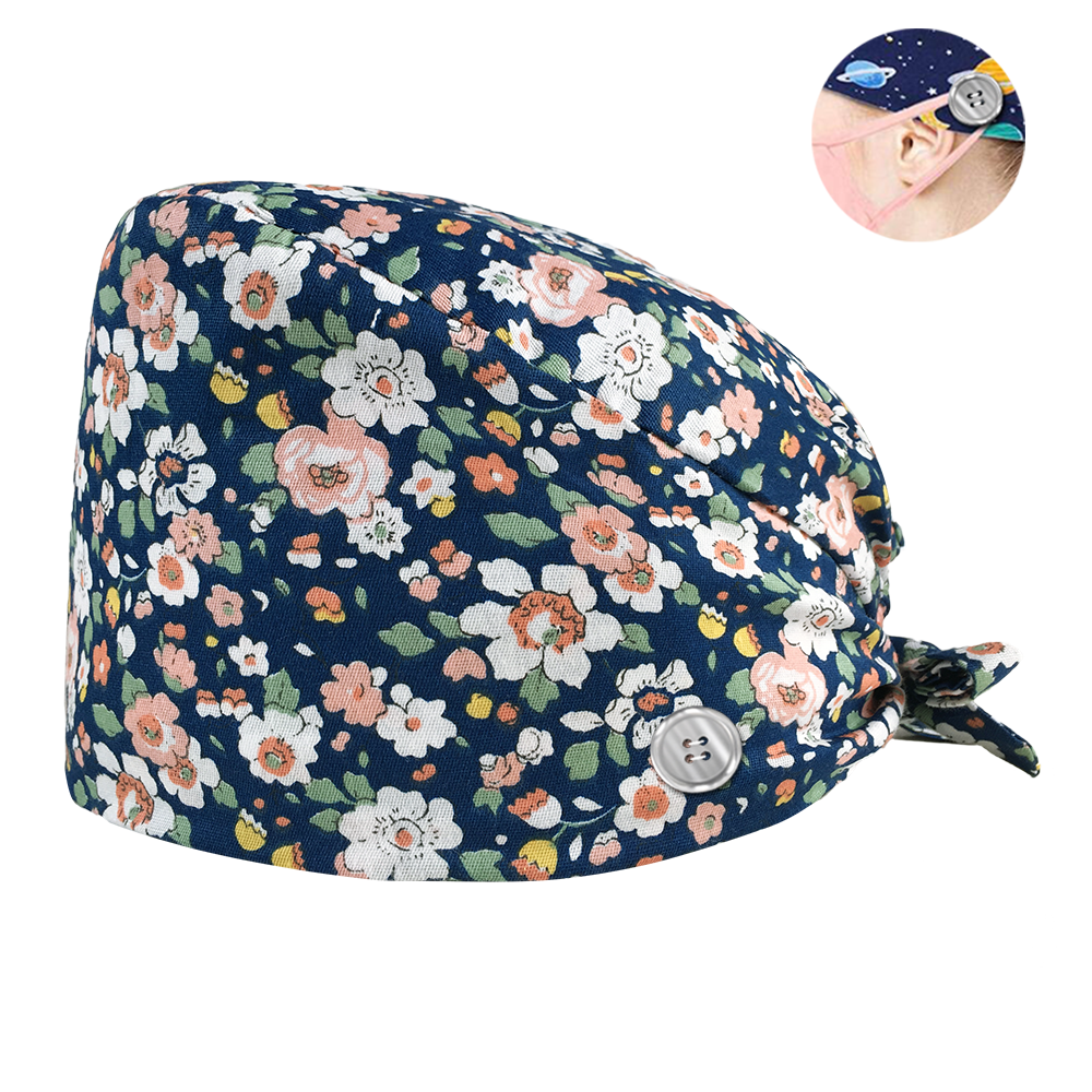 viaoli cute Animal print Scrubs Cap laboratory wor... – Grandado