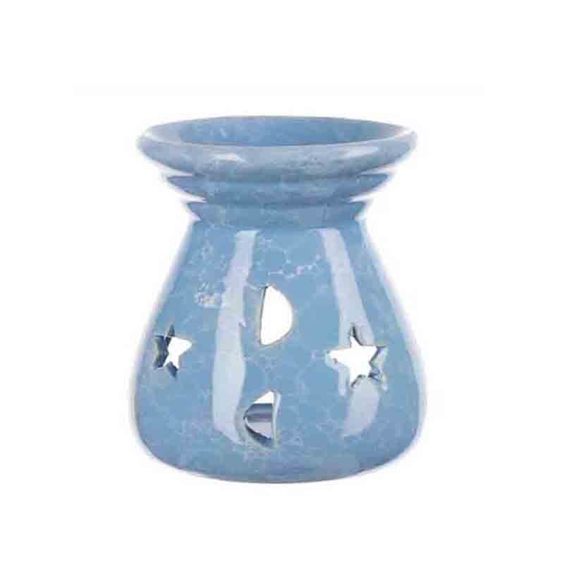 Vela horno de aromaterapia lámpara de aromaterapia horno de aceite esencial quemador romántico para el hogar decoración del hogar: Azul