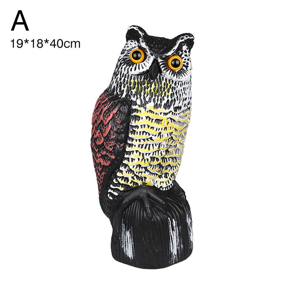 Realistic Bird Scarer Rotating Owl Prowler Decoy Garden Move Yard Repellent Scarecrow Control Pest E9k3: A