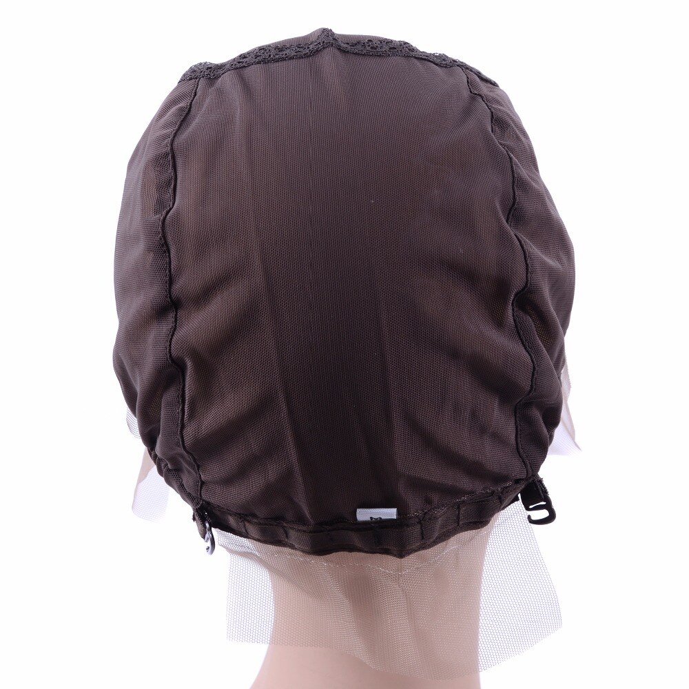 Dark Brown Color Lace Front Wig Cap For Making Wigs With Adjustable Strap Glueless Weaving Cap Wig Caps