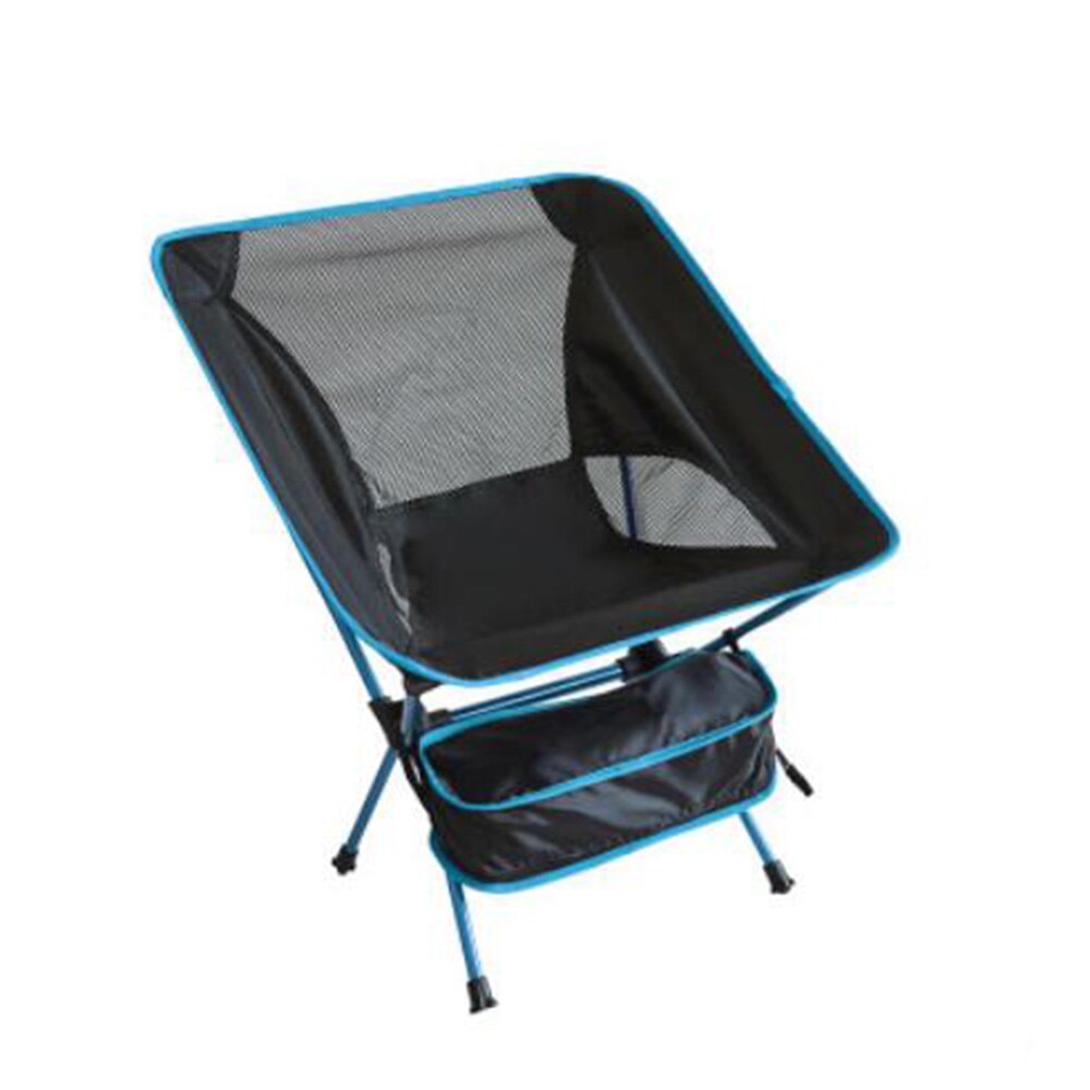 Outdoor Camping Fishing Chair Beach Backpack Chairs High Load Ultralight Camping Chair Portable Picnic Seat Fishing Tools Chair: light blue