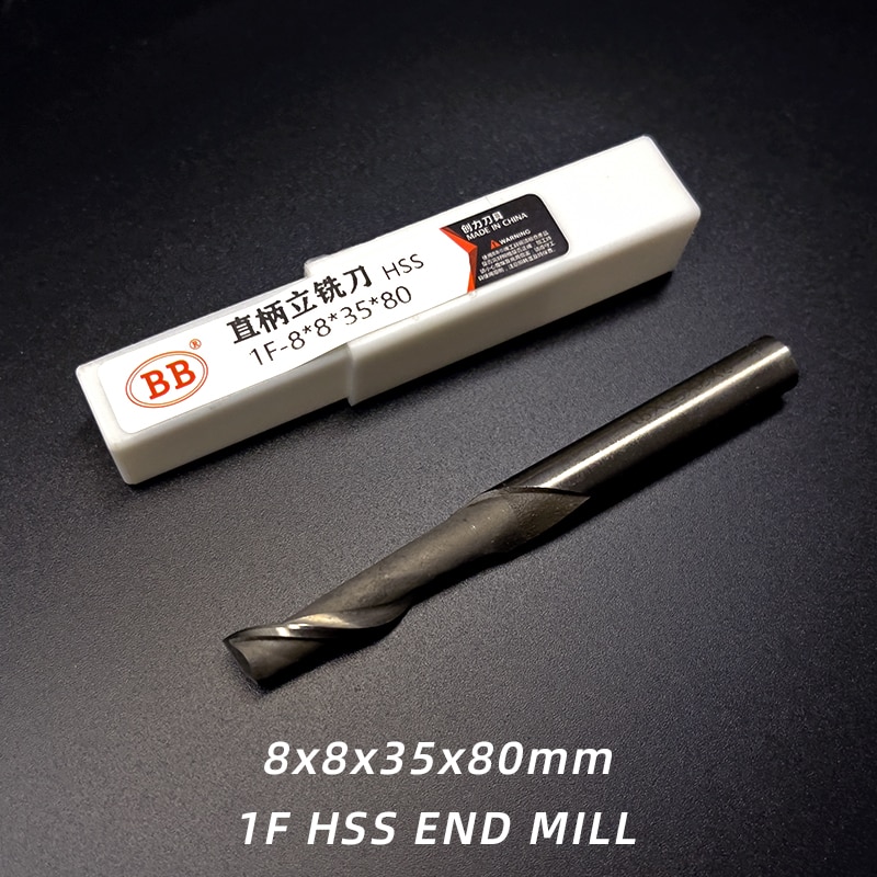 Bb 1 enkelt rille freser hss en rille spiral tre aluminiumslegering vindusprofil endefreser 5mm 6mm 8mm 10mm