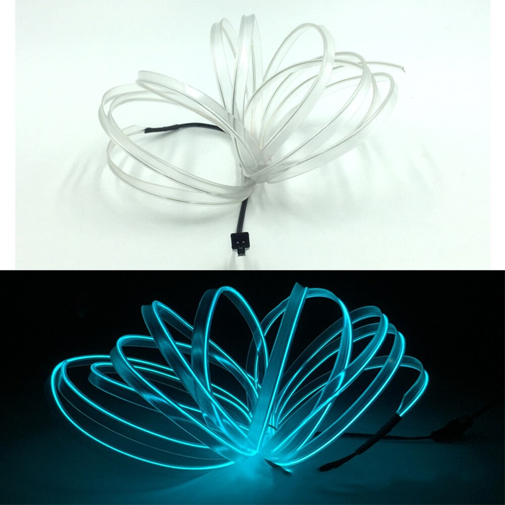 5M Glow EL Wire Cable with 12V Car Driver LED Neon Christmas Dance Party DIY Costumes Clothing Luminous Car Light Decoration