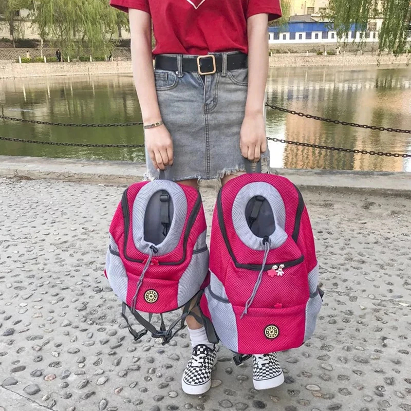 Haustier Hund Trage tasche Träger für Hunde Rucksack tragbare Reise atmungsaktive Hunde tasche draussen Hund Trage tasche Haustier Trage zubehör