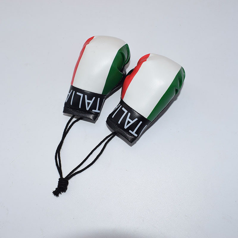 Albanien Schlüsselanhänger Boxhandschuhe Schlüsselanhänger Männer Anhänger Boxspiel Flagge Handschuhe Mini Auto Tasche Anhänger Sport Schmuck Zubehör: Silber