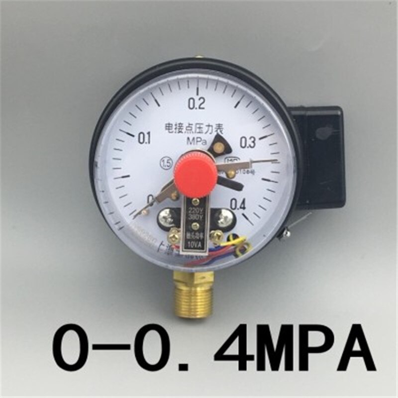 Diameter 100mm Direct Contact Pressure Gauge with Surface Vacuum Gauge Pressure Controller: Orange
