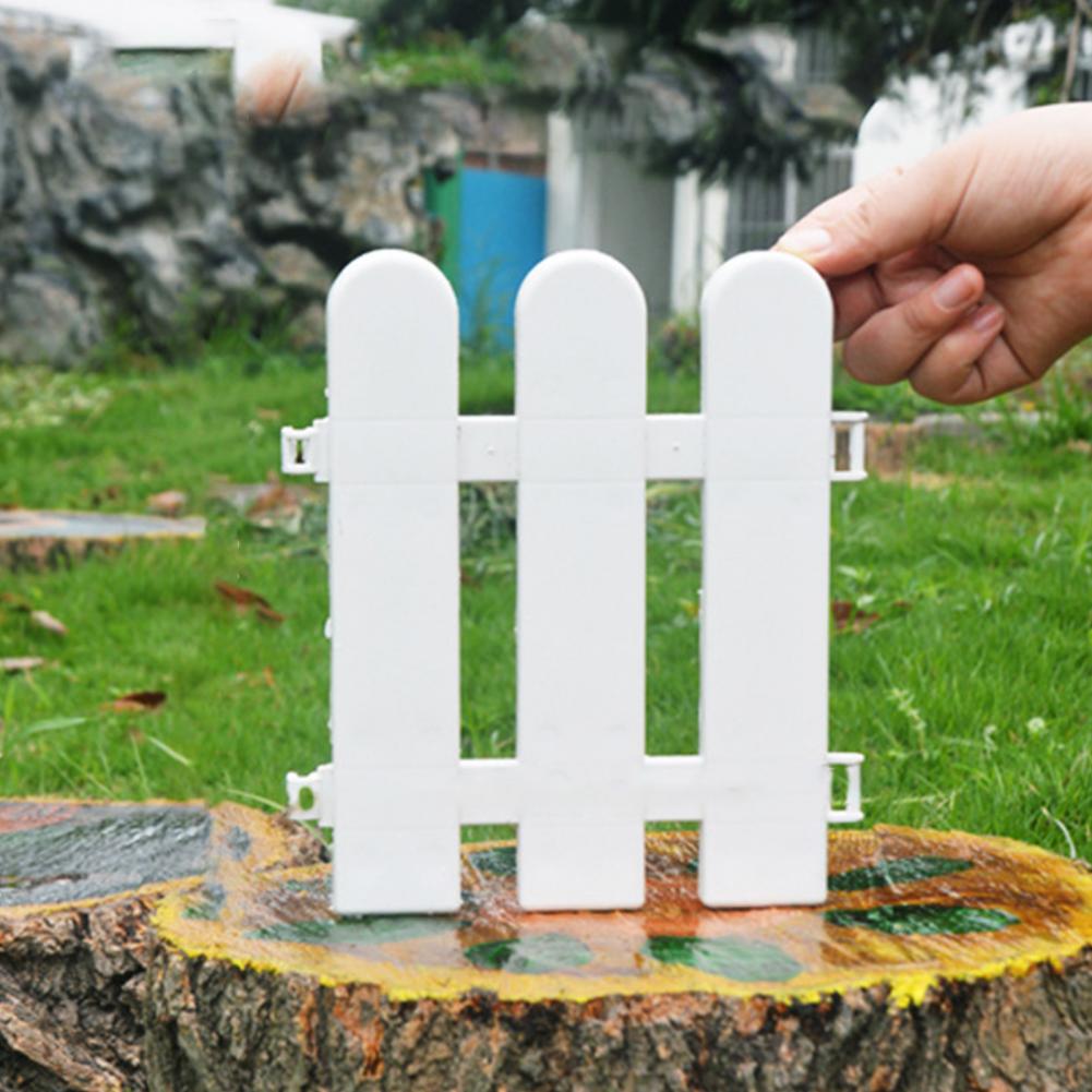 5Pcs Garden Fences Lawn Border Fence Garden Landscape Edging Garden Flower Vegetable Mini Fencing Picket Fences Garden Supplies