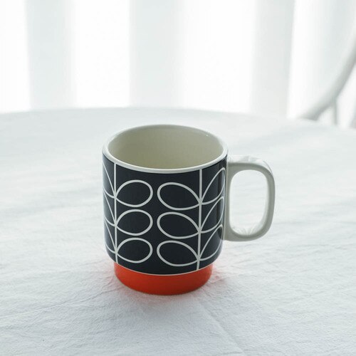 Kreative Keramik Becher Orla Kiely Pop Kunst Englisch Becher Teekanne Lagerung Eimer Spaß Becher tasse kaffee becher kawaii becher CL101505: B-Becher