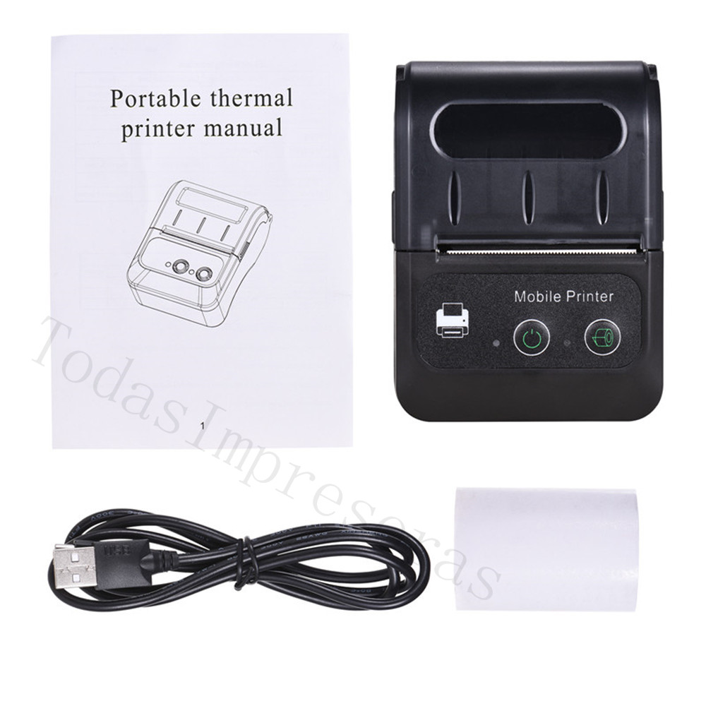 Mini Portable Thermal Printer 58mm 2inch Wireless Bluetooth-Compatible Printer Receipt Maker Mini Invoice Bill Printer Impresora