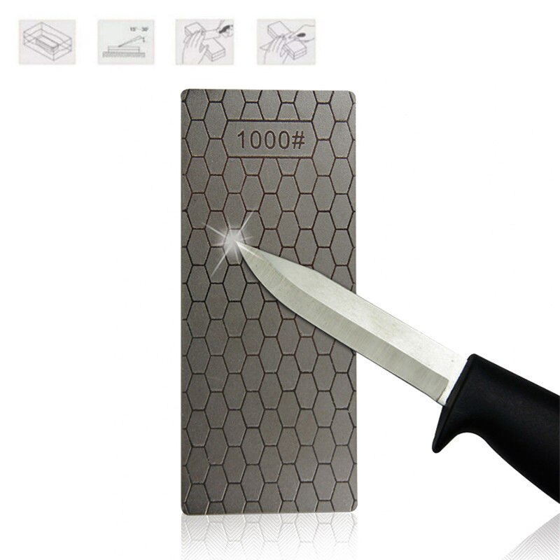 Diamond Sharpening Stone Knives Diamond Plate 400 or 1000 Thin Whetstone Knife Sharpener Grinder Honing Tools