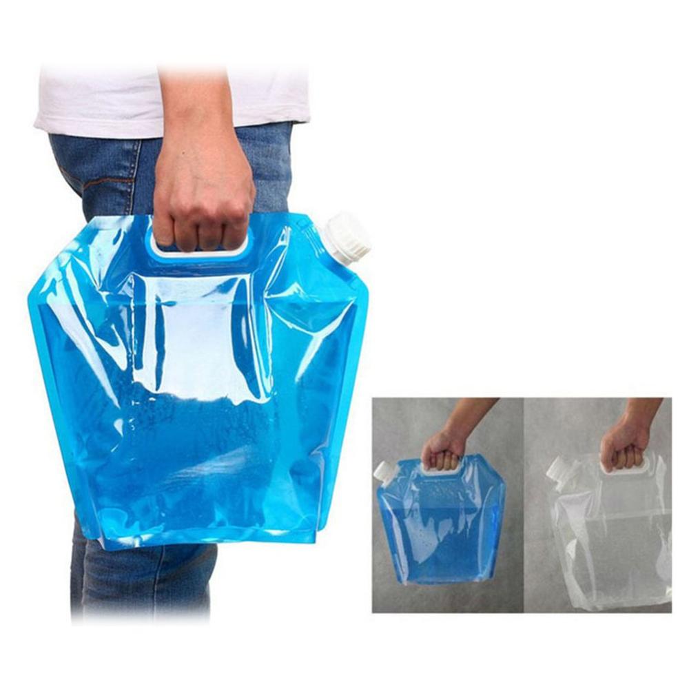 Cubo plegable al aire libre con grifo Pe almacenamiento de agua de grado alimenticio bolsa de agua portátil para Camping senderismo