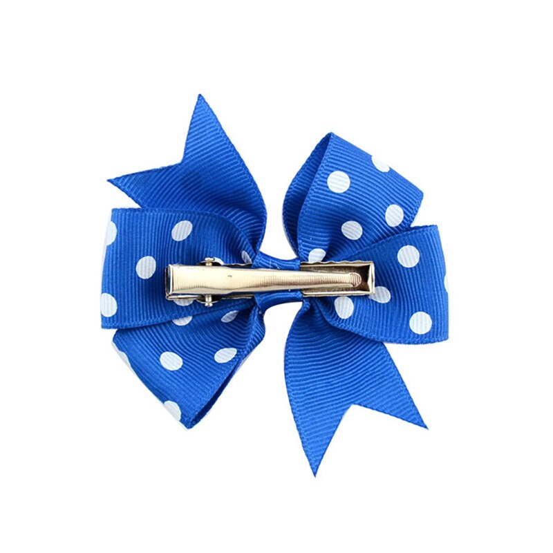 Polka Dot Grosgrain Lint Bows met Alligator Clip Kinderen Meisjes DIY Strikje Haarspelden Baby Haarspelden Hoofddeksels Haar Accessorises
