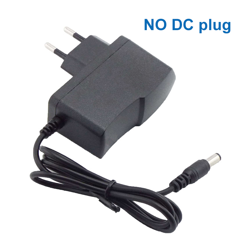 5v 2a voeding adapter oplader eu stekker 5.5x2.1mm 3.5x1.35mm connector haakse dc stekker voor led transformator opladen: Beige