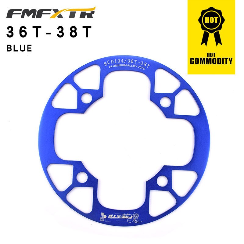 104BCD MTB Fahrrad Kettenblatt Schutz Abdeckung 32T/34T 36T/38T/40T/42T Fahrrad Kettenrad Kurbel Schutz Kettenblatt Schutz: Blau 36T