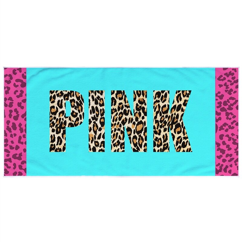 150X75Cm Roze Liefde Luipaard Print Strand Handdoek Super Absorberende Zachte Microfijne Reizen Sport Microfiber Zwemmen Bad handdoeken: 010