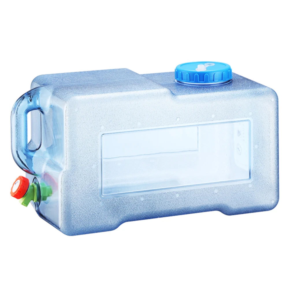 15-28L Drinking Water Bucket Driving Pure Water Tank Water Storage Carrier with Faucet for Outdoor Camping Cooking Picnic Hiking