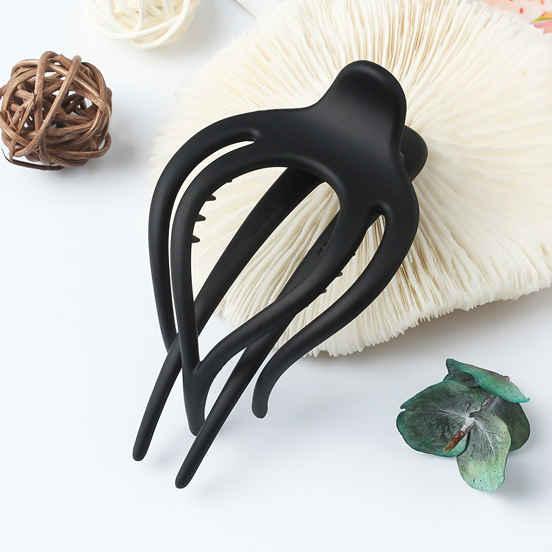 Pinzas para el pelo grandes para mujer, pinza de plástico acrílico con flor, garra de pasador con pico de pato, horquilla para niña, herramientas de peinado, accesorios para el cabello: Naranja