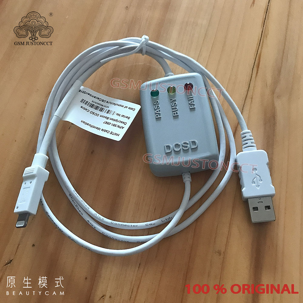 DCSD Ingenieurwesen-Kabel für iPhone iPad, violette Bildschirmlinie, Lesen, Schreiben, Festplatten, Daten entsperren, WLAN: WEISS