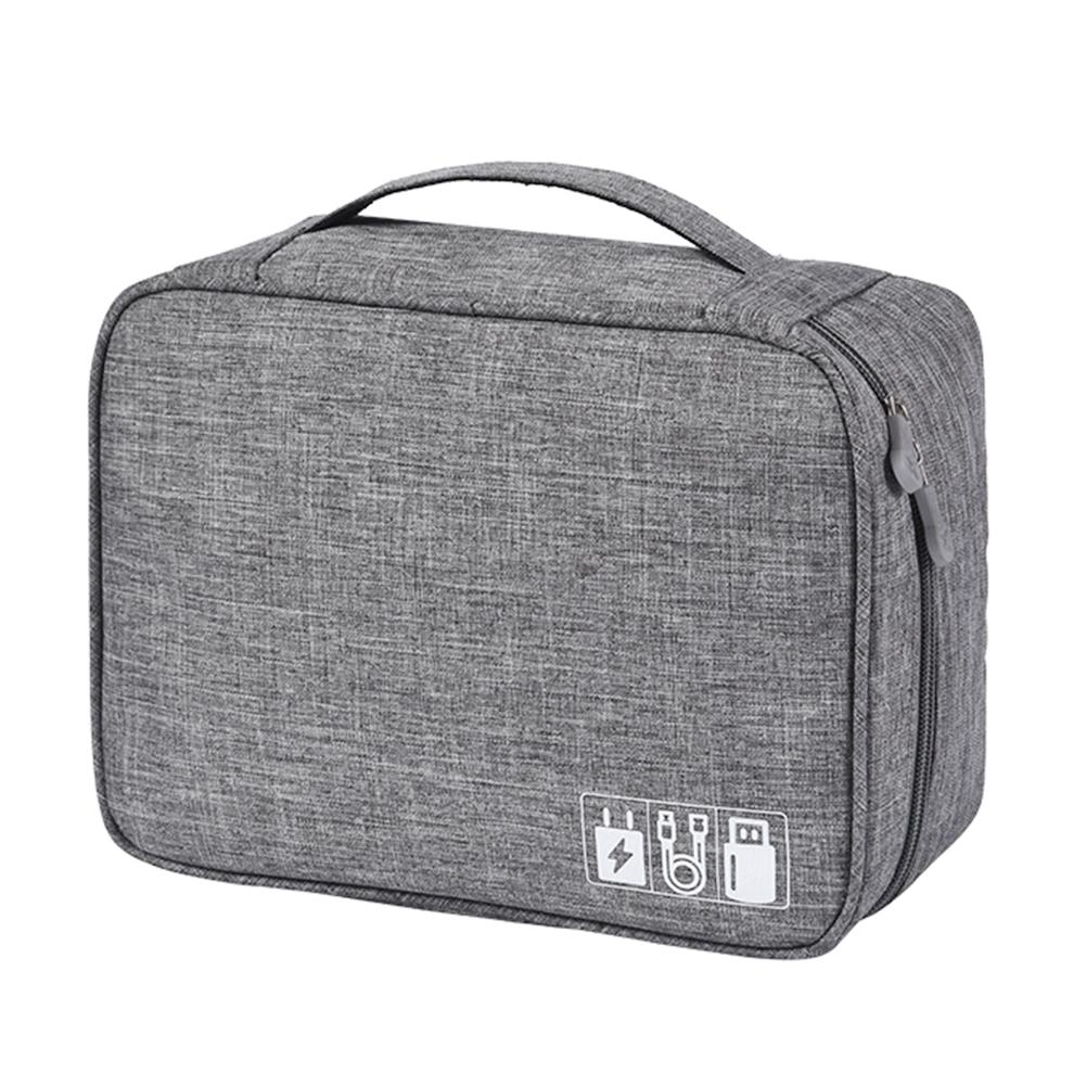 Organizer Case Waterproof Travel Closet for Headphones USB Charger Cable Storage Bag Digital Portable Zipper Accessories: gray