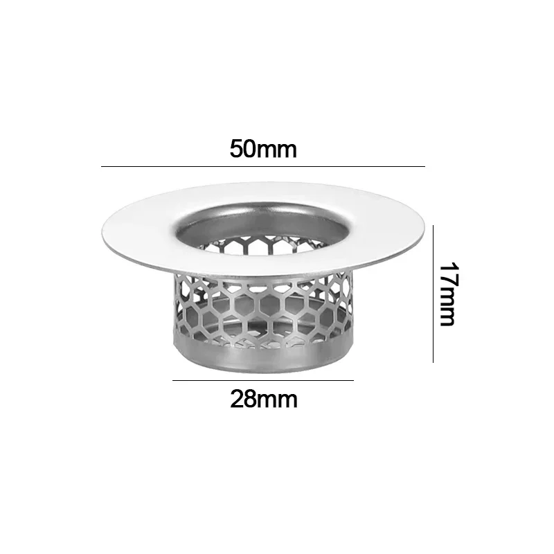 Floor Drain Filter Stainless Steel Mesh Sink Strainer Bathroom Anti-clog Drains Bathtub Hair Catcher Shower Strainer Mesh Basket: Dark Khaki / 79mm