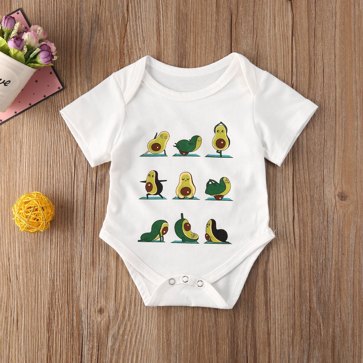 0-18M Nieuw Zuigeling Baby Meisjes Jongens Bodysuits Fruit Print Korte Mouw Katoen Jumpsuits 5 Stijl: A / 6m