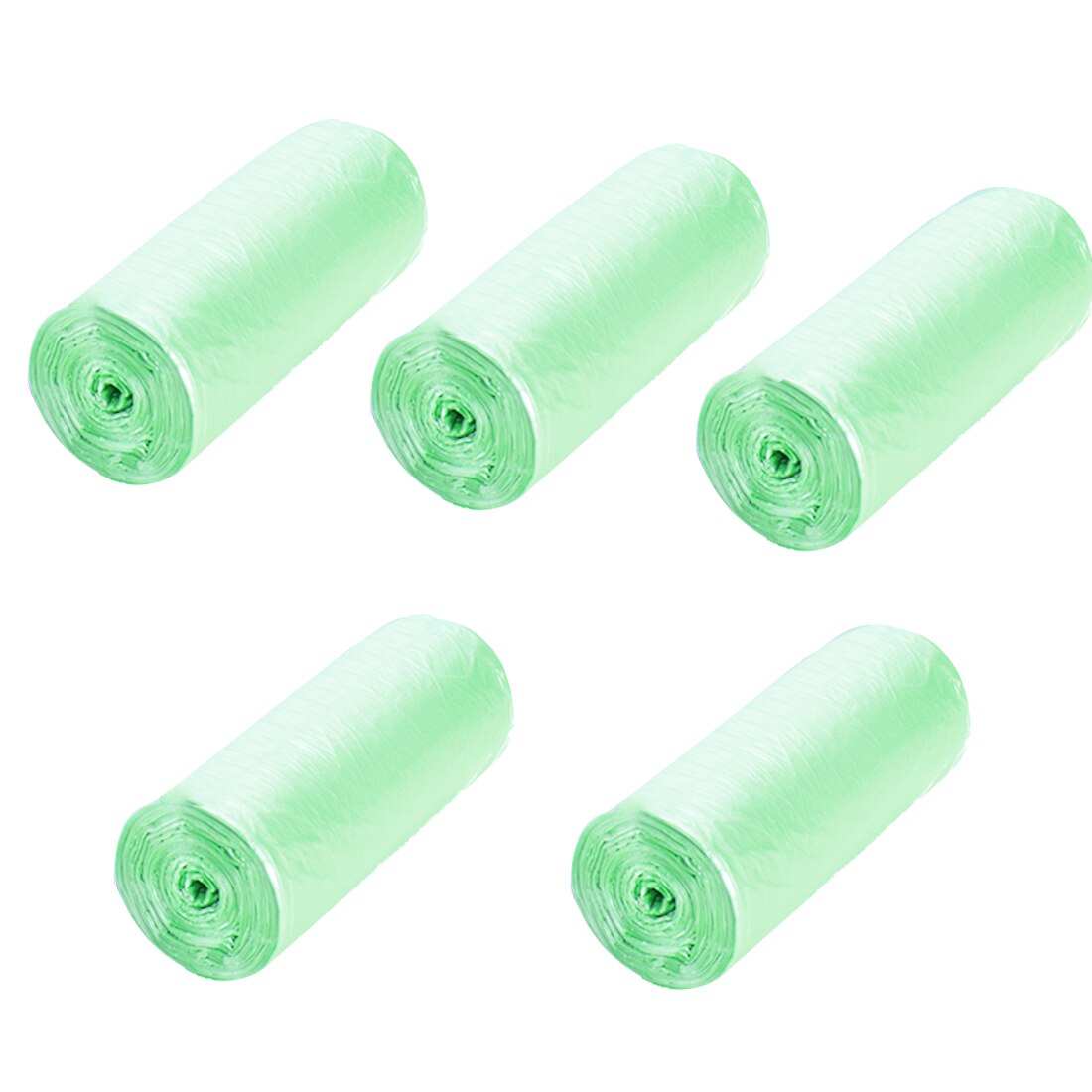 Biodegradable Garbage Bags Degradable Pet Waste Poop Bags Garbage Bags Vest Style Storage: GREEN 5ROLLS