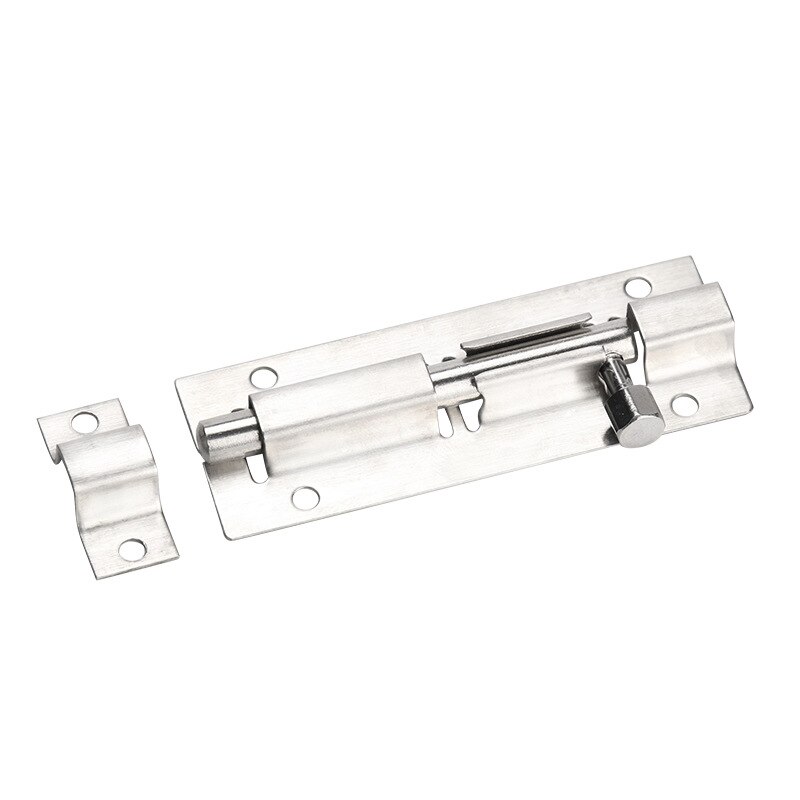 Verrous de porte de meuble, serrures en acier inoxydable de 1.5/2/3/4/6/8/10/12 pouces, loquet de chaîne de porte coulissante pour quincaillerie de sécurité de portail
