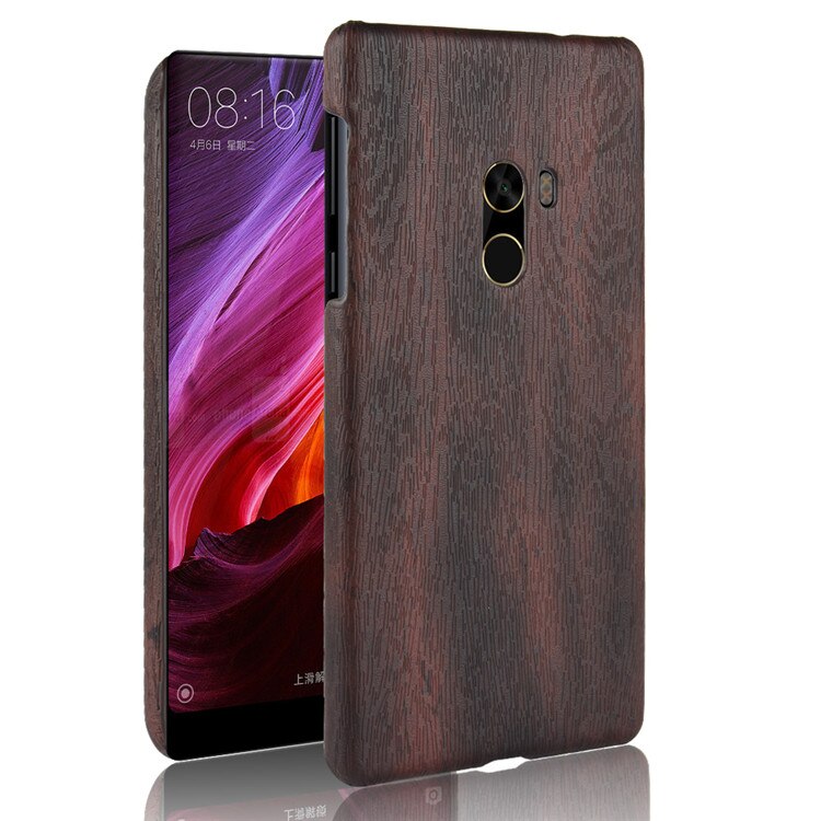 Subin Novo Para Xiaomi Mi Caso Mix 6.4 polegada PU grão de Madeira caixa do telefone móvel coldre Para Xiaomi Mi Mix: Dark brown