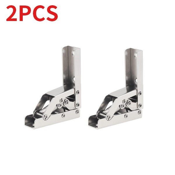 4/2 Pieces Folding Hinges 90 Degree Self-Locking Folding Hinges Table Leg Bracket 180 Degree Furniture Accessories: WHITE