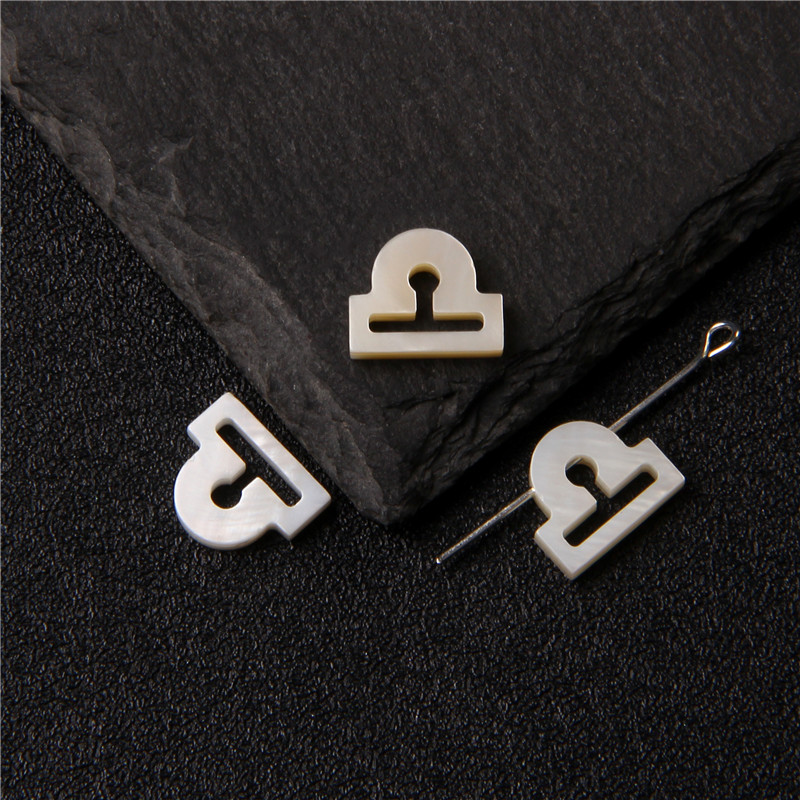 12 stjernetegn perler hvide naturlige perlemorskal charme perler til smykkefremstilling gør-det-selv armbånd halskæde: Blå / 3mm